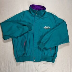 Vintage NASCAR Winston Cup Series Jacket Swingster Teal Purple Mens XXL USA 3355